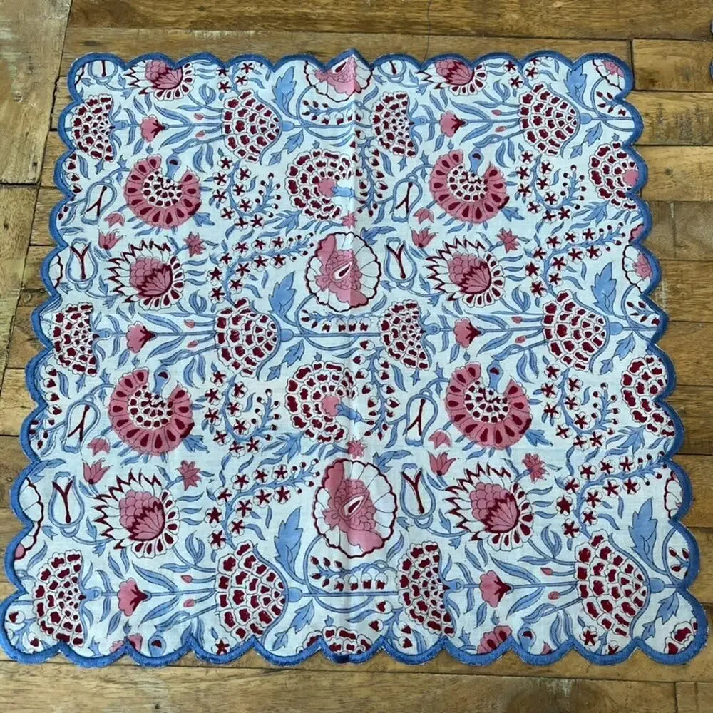 Hydrangea Print Cotton Napkins Set of 4 17